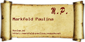 Markfeld Paulina névjegykártya
